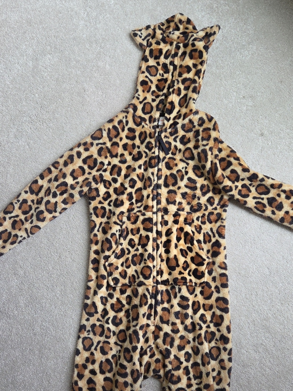 Leopard Fuzzy Onseie, Cat & Jack Kids Size 10/12